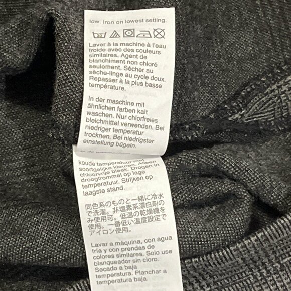 MADEWELL Wide-Sleeve Mockneck Top in Glen Plaid Grey Size Small AD034 - Picture 10 of 11